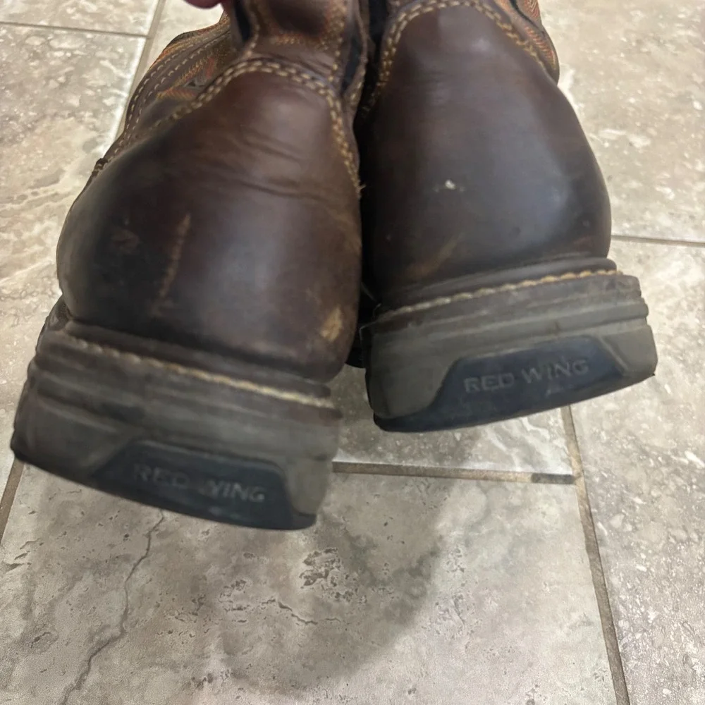 Red Wings 2204 Rio Flex Mens Brown Leather Square Safety Toe Work Boot Size 8.5D
